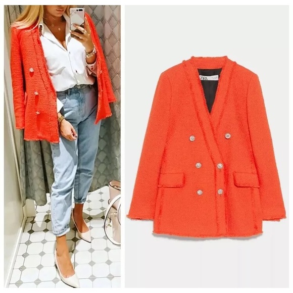 orange tweed jacket